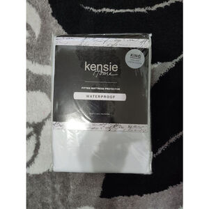 NEW Waterproof King Size Fitted Matress Protector White Kensie Home